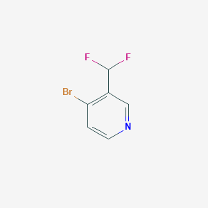 molecular formula C6H4BrF2N B1398174 4-Bromo-3-(difluoromethyl)pyridine CAS No. 1256821-48-3