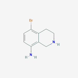 molecular formula C9H11BrN2 B1398179 5-Brom-1,2,3,4-tetrahydroisochinolin-8-amin CAS No. 1260779-54-1