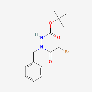 molecular formula C14H19BrN2O3 B1398182 N'-苄基-N'-(2-溴乙酰基)-肼基甲酸叔丁酯 CAS No. 500022-32-2