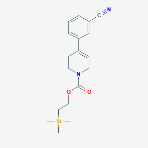 molecular formula C18H24N2O2Si B1398183 2-(trimethylsilyl)ethyl 4-(3-cyanophenyl)-5,6-dihydropyridine-1(2H)-carboxylate CAS No. 375854-52-7