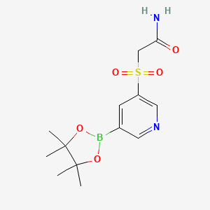 2-(5-(4,4,5,5-Tetramethyl-1,3,2-dioxaborolan-2-yl)pyridin-3-ylsulfonyl)acetamide