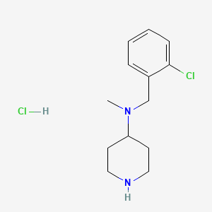 molecular formula C13H20Cl2N2 B1398186 (2-Chloro-benzyl)-methyl-piperidin-4-yl-amine hydrochloride CAS No. 1261230-82-3