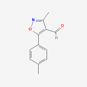 molecular formula C12H11NO2 B1398187 3-Methyl-5-p-tolyl-isoxazole-4-carbaldehyde CAS No. 1208081-78-0