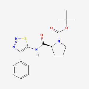 1-Pyrrolidinecarboxylic acid, 2-[[(4-phenyl-1,2,3-thiadiazol-5-yl)amino]carbonyl]-, 1,1-dimethylethyl ester, (2S)-