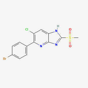 5-(4-bromophenyl)-6-chloro-2-(methylsulfonyl)-1H-imidazo[4,5-b]pyridine