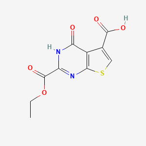 Ethyl 3-carboxy-1,4-dihydro-4-oxothieno[2,3-d]pyrimidine-6-carboxylate