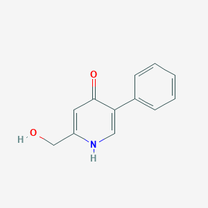 molecular formula C12H11NO2 B13981960 4-Hydroxy-5-phenyl-2-pyridinemethanol CAS No. 943752-04-3