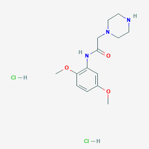molecular formula C14H23Cl2N3O3 B1398220 N-(2,5-Dimethoxyphenyl)-2-piperazin-1-ylacetamidedihydrochloride CAS No. 1257855-14-3