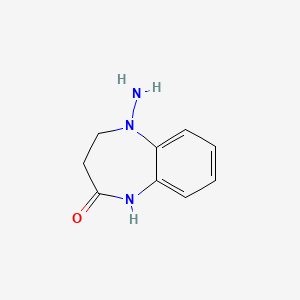 molecular formula C9H11N3O B13982228 5-amino-3,4-dihydro-1H-1,5-benzodiazepin-2-one CAS No. 65533-75-7