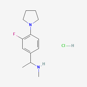 [1-(3-Fluoro-4-pyrrolidin-1-ylphenyl)ethyl]-methylamine hydrochloride