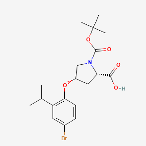 (2S,4S)-4-(4-Bromo-2-isopropylphenoxy)-1-(tert-butoxycarbonyl)-2-pyrrolidinecarboxylic acid