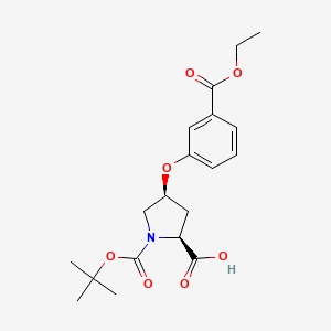 (2S,4S)-1-(tert-Butoxycarbonyl)-4-[3-(ethoxy-carbonyl)phenoxy]-2-pyrrolidinecarboxylic acid