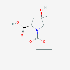 (2S,4R)-1-(Tert-butoxycarbonyl)-4-hydroxy-4-methylpyrrolidine-2-carboxylic acid