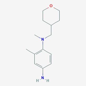 1-N,2-dimethyl-1-N-(oxan-4-ylmethyl)benzene-1,4-diamine