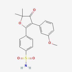 4-(3-(3-Methoxyphenyl)-5,5-dimethyl-4-oxo-4,5-dihydrofuran-2-yl)benzenesulfonamide