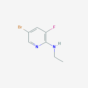 molecular formula C7H8BrFN2 B13982316 5-bromo-N-ethyl-3-fluoropyridin-2-amine 