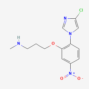 3-[2-(4-chloroimidazol-1-yl)-5-nitrophenoxy]-N-methylpropan-1-amine