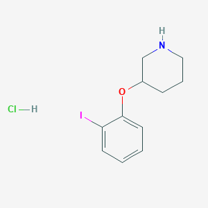 molecular formula C11H15ClINO B1398234 2-碘苯基 3-哌啶基醚盐酸盐 CAS No. 1219976-48-3