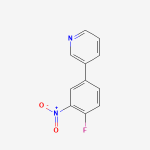 molecular formula C11H7FN2O2 B13982347 3-(4-Fluoro-3-nitrophenyl)pyridine 