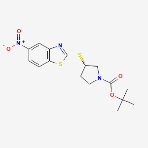 (S)-3-(5-Nitro-benzothiazol-2-ylsulfanyl)-pyrrolidine-1-carboxylic acid tert-butyl ester