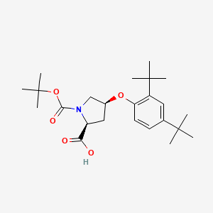 (2S,4S)-1-(tert-Butoxycarbonyl)-4-[2,4-di(tert-butyl)phenoxy]-2-pyrrolidinecarboxylic acid