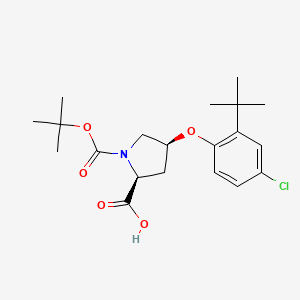 (2S,4S)-1-(tert-Butoxycarbonyl)-4-[2-(tert-butyl)-4-chlorophenoxy]-2-pyrrolidinecarboxylic acid
