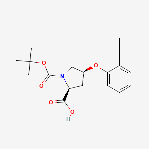 (2S,4S)-1-(tert-Butoxycarbonyl)-4-[2-(tert-butyl)-phenoxy]-2-pyrrolidinecarboxylic acid