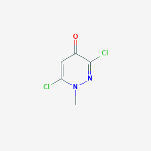 molecular formula C5H4Cl2N2O B13982566 3,6-Dichloro-1-methylpyridazin-4-one 