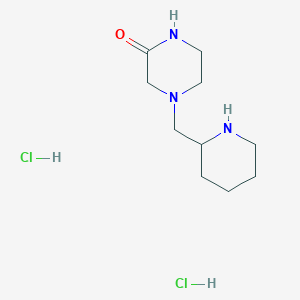 molecular formula C10H21Cl2N3O B1398263 4-(Piperidin-2-ylmethyl)piperazin-2-one dihydrochloride CAS No. 1219963-84-4