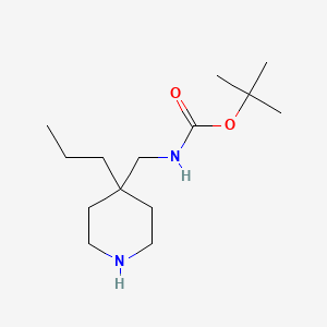 molecular formula C14H28N2O2 B13982649 tert-Butyl ((4-propylpiperidin-4-yl)methyl)carbamate 