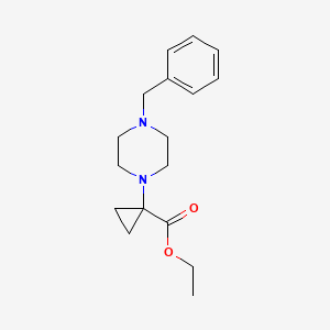 molecular formula C17H24N2O2 B13982751 Ethyl 1-(4-benzylpiperazin-1-yl)cyclopropanecarboxylate 