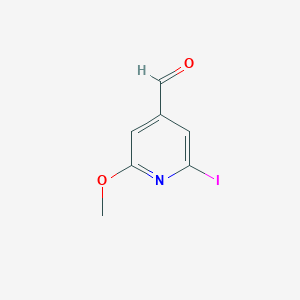 molecular formula C7H6INO2 B13982753 2-Iodo-6-methoxyisonicotinaldehyde 