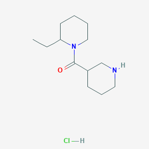 molecular formula C13H25ClN2O B1398283 (2-乙基-1-哌啶基)(3-哌啶基)甲酮盐酸盐 CAS No. 1220033-65-7
