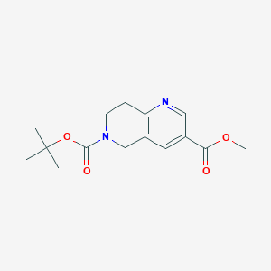 6-(tert-Butyl) 3-methyl 7,8-dihydro-1,6-naphthyridine-3,6(5H)-dicarboxylate