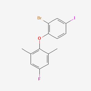 2-(2-Bromo-4-iodophenoxy)-5-fluoro-1,3-dimethylbenzene