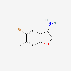 5-Bromo-6-methyl-2,3-dihydrobenzofuran-3-amine