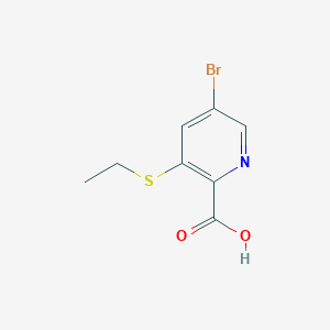 5-Bromo-3-(ethylthio)picolinic acid