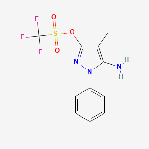 5-amino-4-methyl-1-phenyl-1H-pyrazol-3-yl trifluoromethanesulfonate