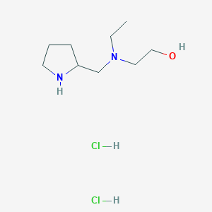 molecular formula C9H22Cl2N2O B1398310 2-[Ethyl(2-pyrrolidinylmethyl)amino]-1-ethanol dihydrochloride CAS No. 1219964-04-1
