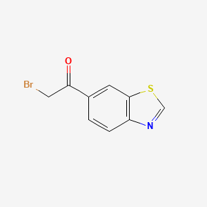 molecular formula C9H6BrNOS B13983158 6-Benzothiazolyl bromomethyl ketone CAS No. 19989-36-7