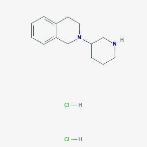 molecular formula C14H22Cl2N2 B1398317 2-(3-Piperidinyl)-1,2,3,4-tetrahydroisoquinoline dihydrochloride CAS No. 1220037-92-2