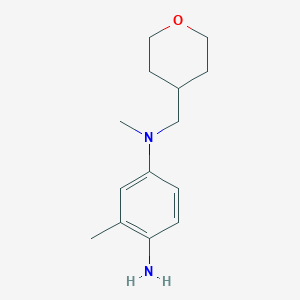 molecular formula C14H22N2O B1398329 N-4,2-Dimethyl-N-4-(tetrahydro-2H-pyran-4-ylmethyl)-1,4-benzenediamine CAS No. 1220016-69-2