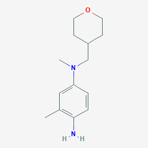 molecular formula C14H22N2O B1398329 N1,3-Dimethyl-N1-((tetrahydro-2H-pyran-4-yl)methyl)benzene-1,4-diamine CAS No. 1220016-69-2