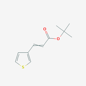 molecular formula C11H14O2S B13983325 tert-Butyl 3-(thiophen-3-yl)prop-2-enoate CAS No. 141519-38-2