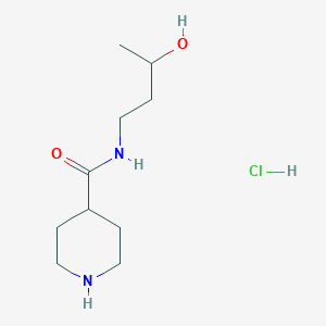 molecular formula C10H21ClN2O2 B1398333 N-(3-Hydroxybutyl)-4-piperidinecarboxamide hydrochloride CAS No. 1220019-10-2
