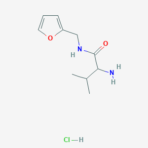 molecular formula C10H17ClN2O2 B1398338 2-Amino-N-(2-furylmethyl)-3-methylbutanamide hydrochloride CAS No. 1236256-49-7