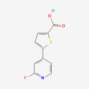 molecular formula C10H6FNO2S B13983382 2-Thiophenecarboxylicacid, 5-(2-fluoro-4-pyridinyl)- 