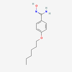 molecular formula C13H20N2O2 B13983408 4-hexoxy-N'-hydroxybenzenecarboximidamide CAS No. 80641-18-5