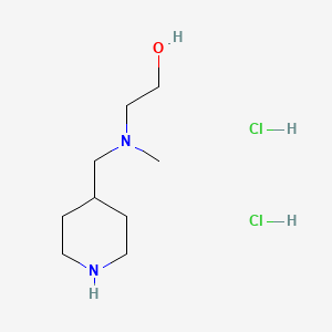 molecular formula C9H22Cl2N2O B1398342 2-[Methyl(4-piperidinylmethyl)amino]-1-ethanol dihydrochloride CAS No. 1220030-10-3