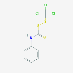 molecular formula C8H6Cl3NS3 B13983449 trichloromethylsulfanyl N-phenylcarbamodithioate CAS No. 65331-37-5